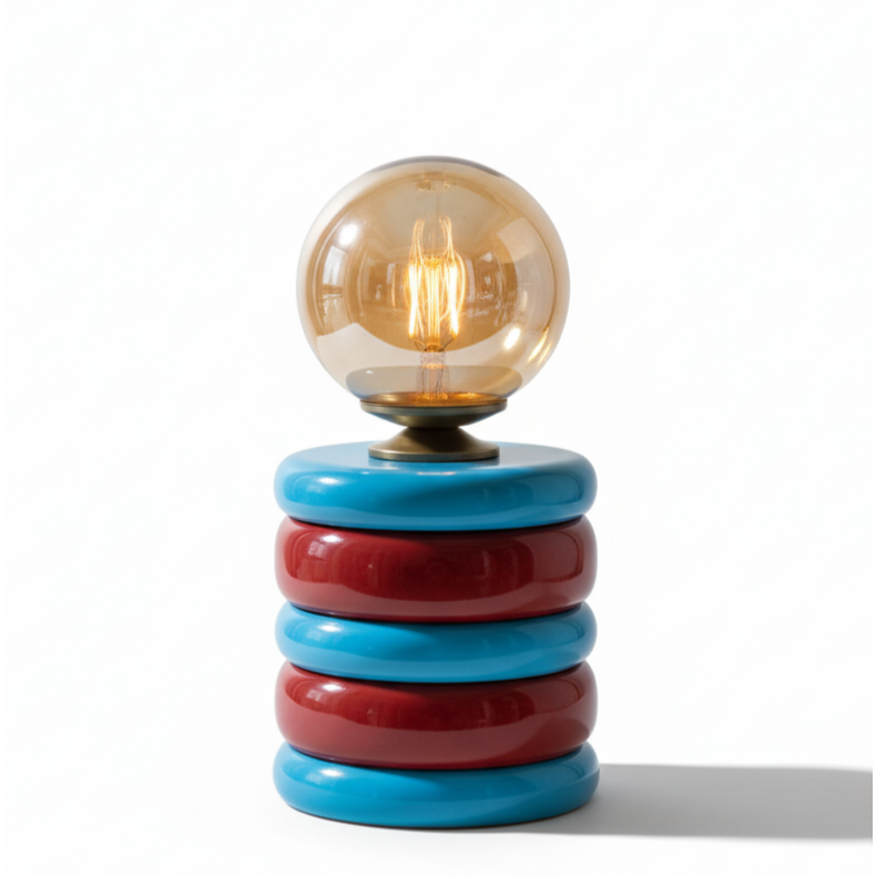 Blue & Red Masa Lambası - Lumos Series