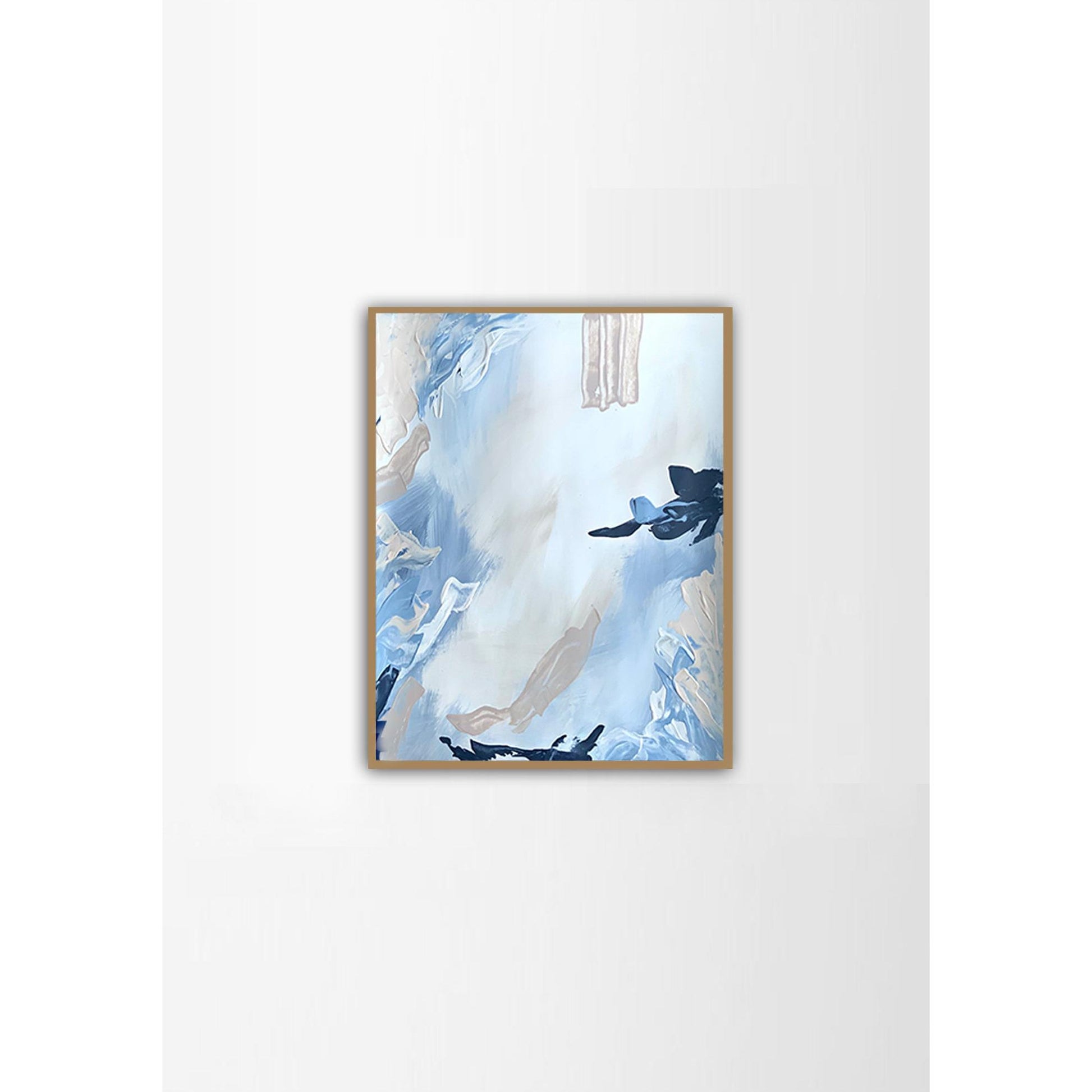 Blue Waves Kanvas Üzeri Akrilik El Yapımı Tablo