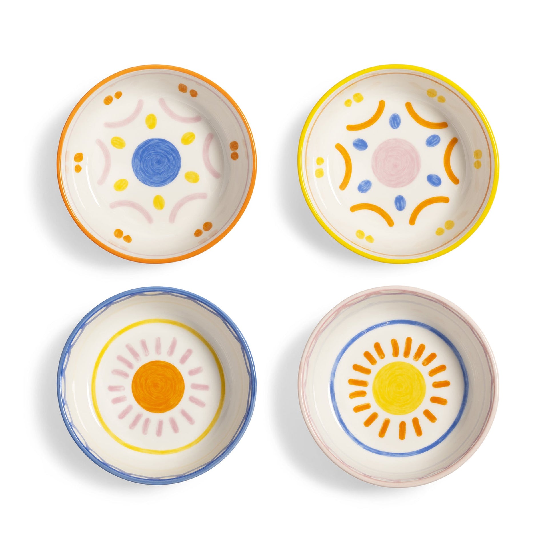 Boavista Desenli 4'Lü Kase Seti (Ø 12.5Cm)