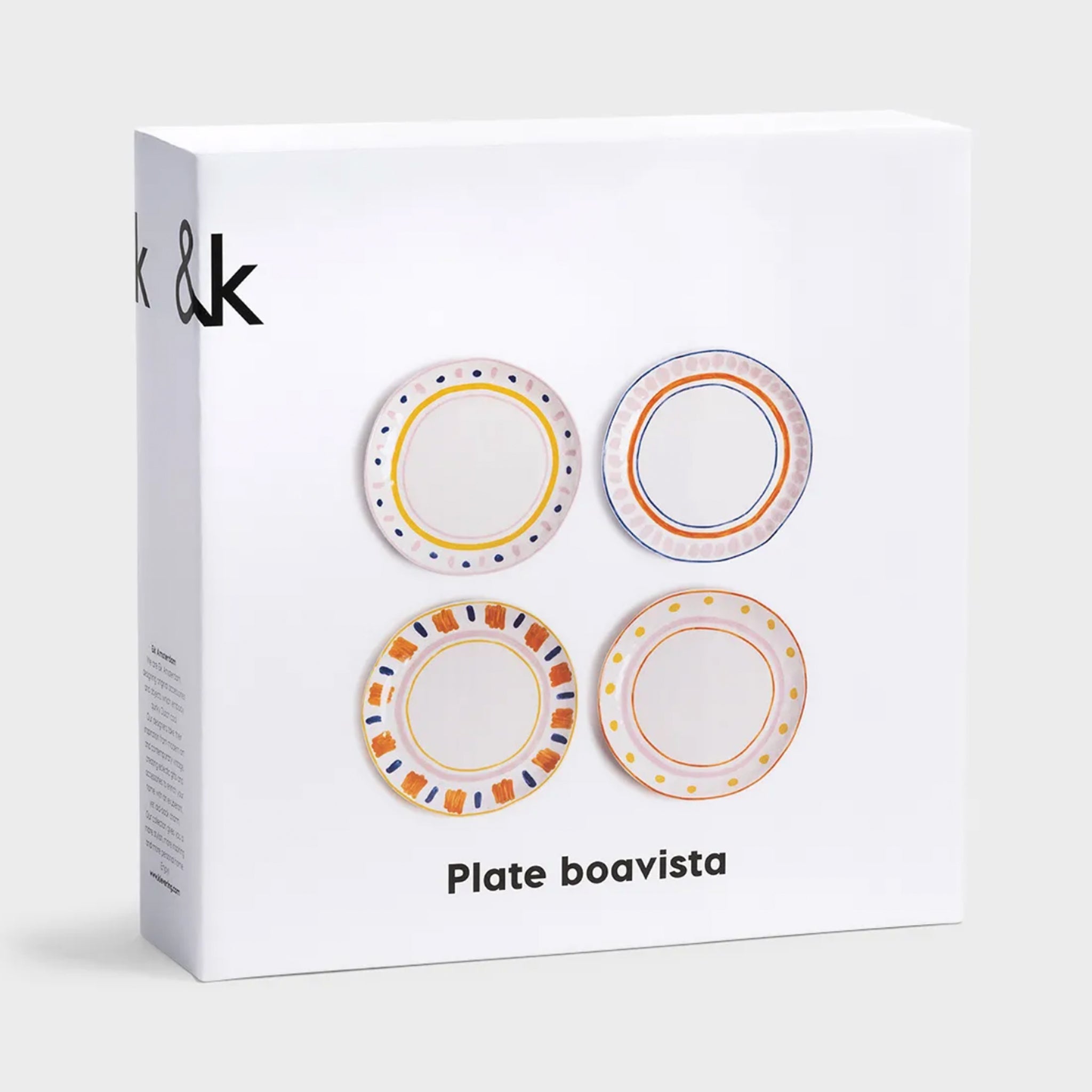 Boavista Desenli 4'Lü Tabak Seti (Ø 21.5Cm)