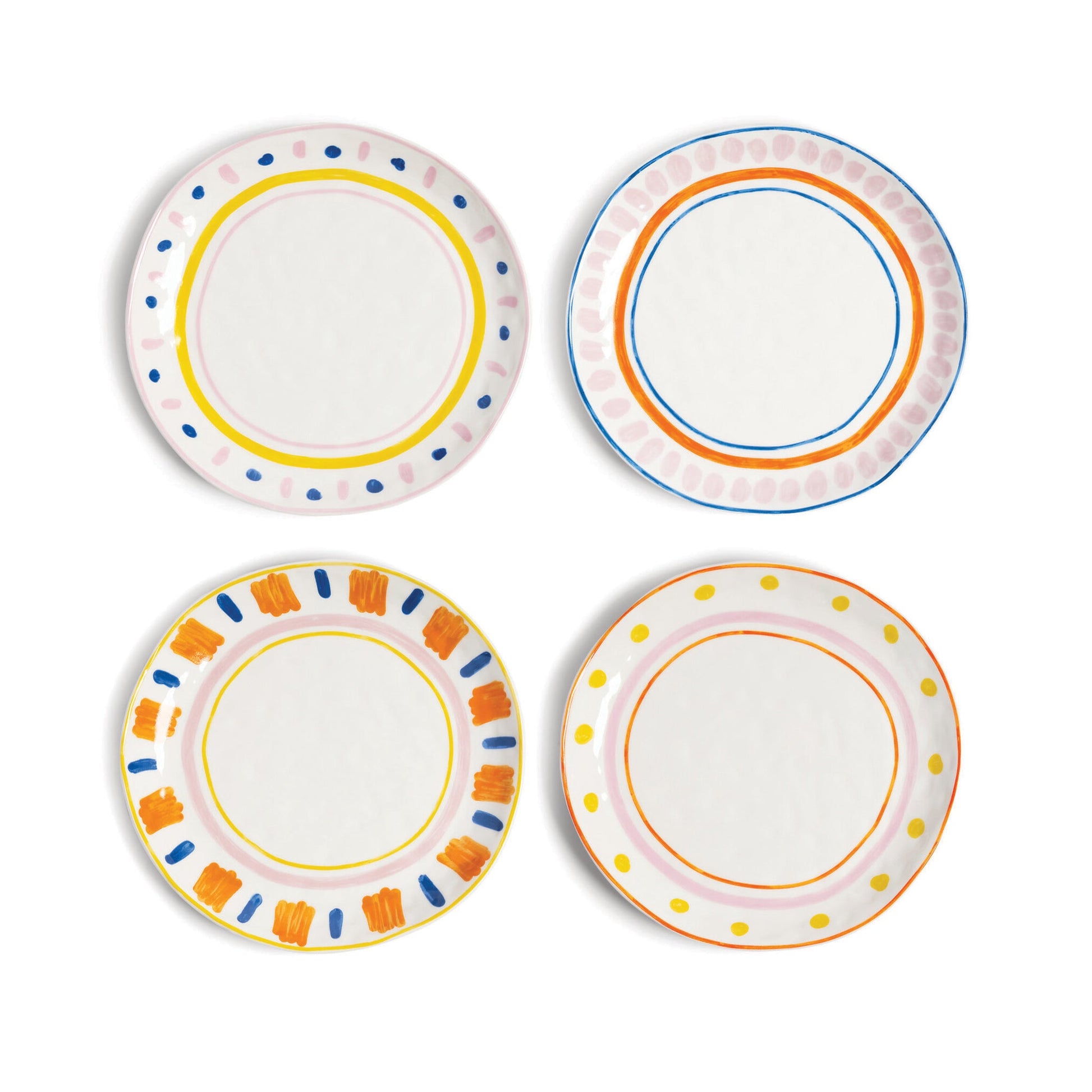 Boavista Desenli 4'Lü Tabak Seti (Ø 21.5Cm)