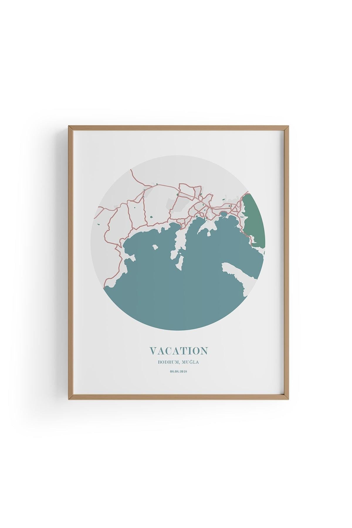 Bodrum Şehir Haritası Poster