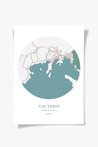 Bodrum Şehir Haritası Poster-Poster-ODA.products-30x40-Çerçevesiz-NowShopFun