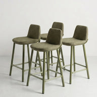 Bono Bar Sandalyesi 4'lü Set-Bar Sandalyesi-Solidist Furniture-yeşil-4lü-NowShopFun