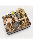 Box Artisan Dövme Bakır Tütsü Çanağı & Üzerlik & Adaçayı & Lavanta Hediye Seti