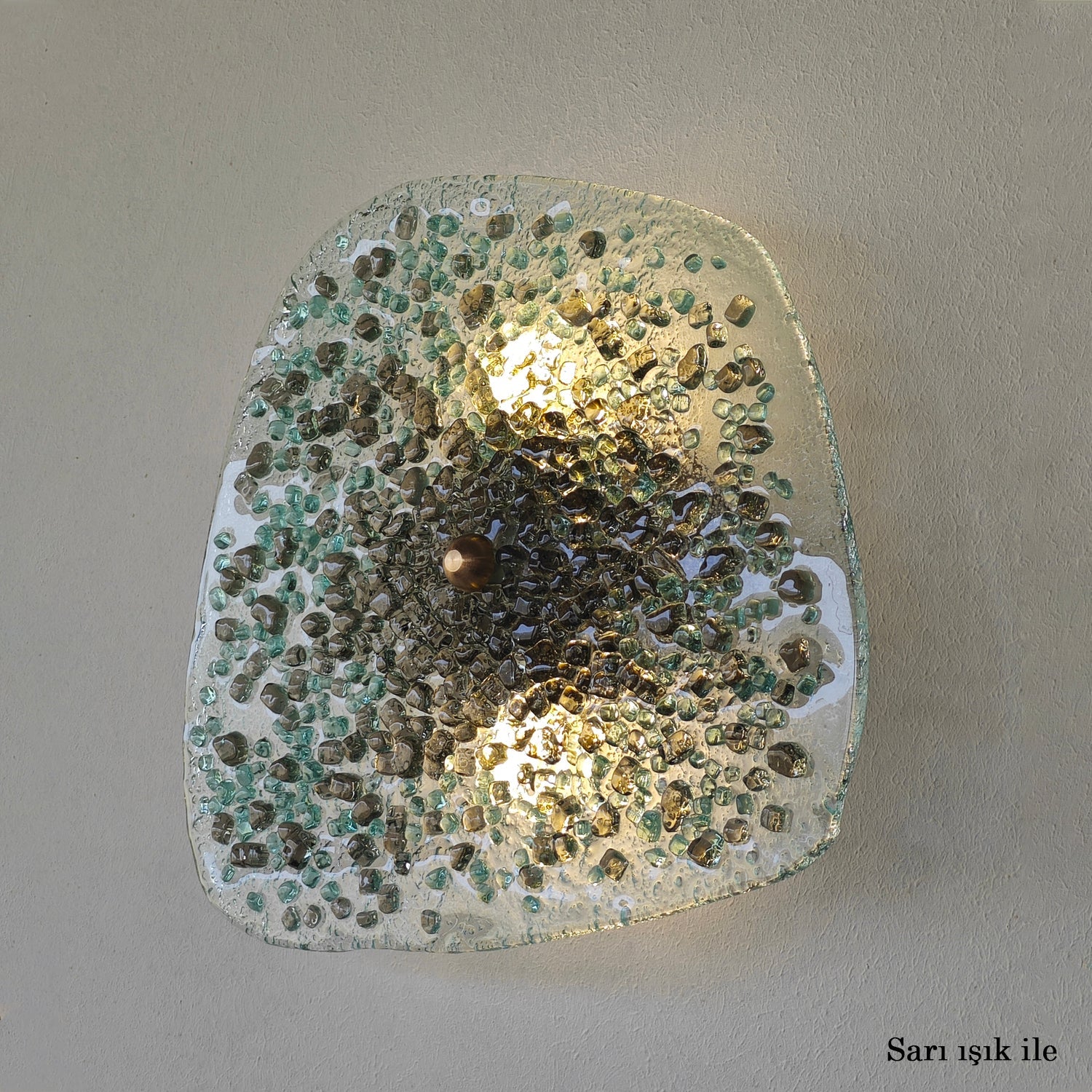 Brera 2 El Yapımı Cam Aplik Yeşil