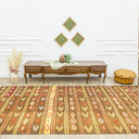 Brownish Çubuklu Üç Kanat Kilim 170X389 Cm