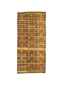 Brownish Çubuklu Üç Kanat Kilim 170X389 Cm