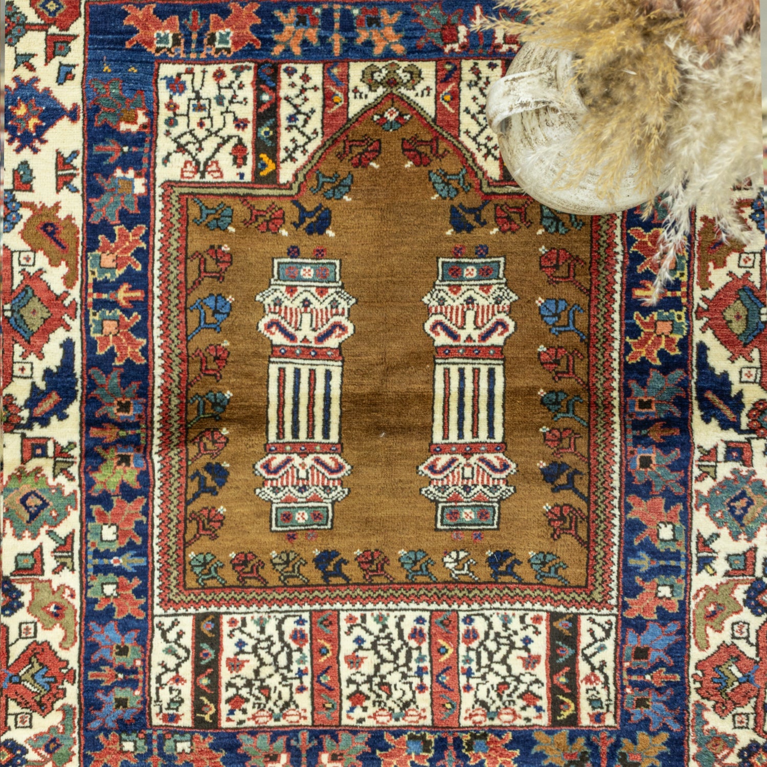 Bukan El Dokuma Dazkırı Halısı 128x147 Cm