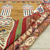 Bukan El Dokuma Dazkırı Halısı 128x147 Cm-Kilim & Halı-Soho Antiq-NowShopFun