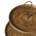 Büyük Çift Katlı Rattan Sunumluk