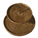 Büyük Çift Katlı Rattan Sunumluk