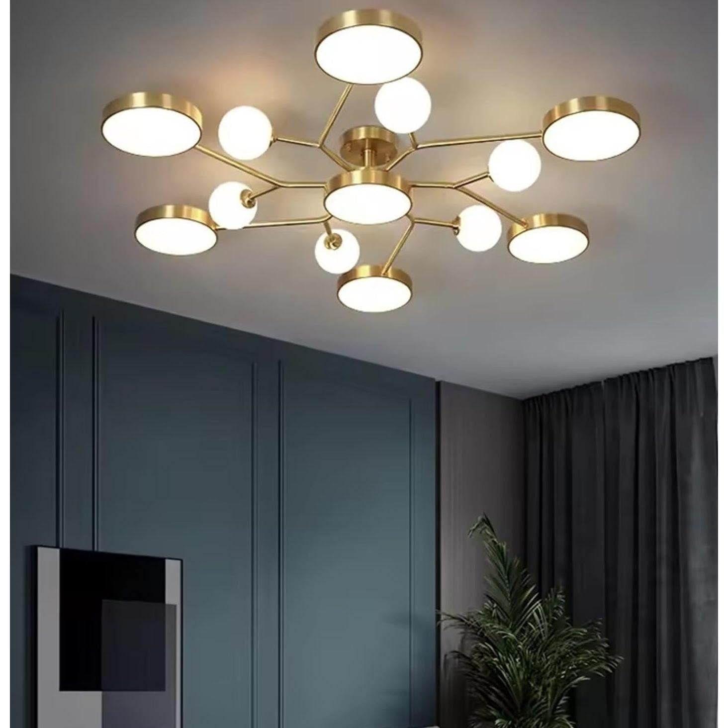 Buzlu Opal Camlı Led Plafonyer 4