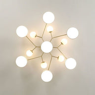 Buzlu Opal Camlı Led Plafonyer 4-Plafonyer-Life Aydınlatma-Gold-NowShopFun
