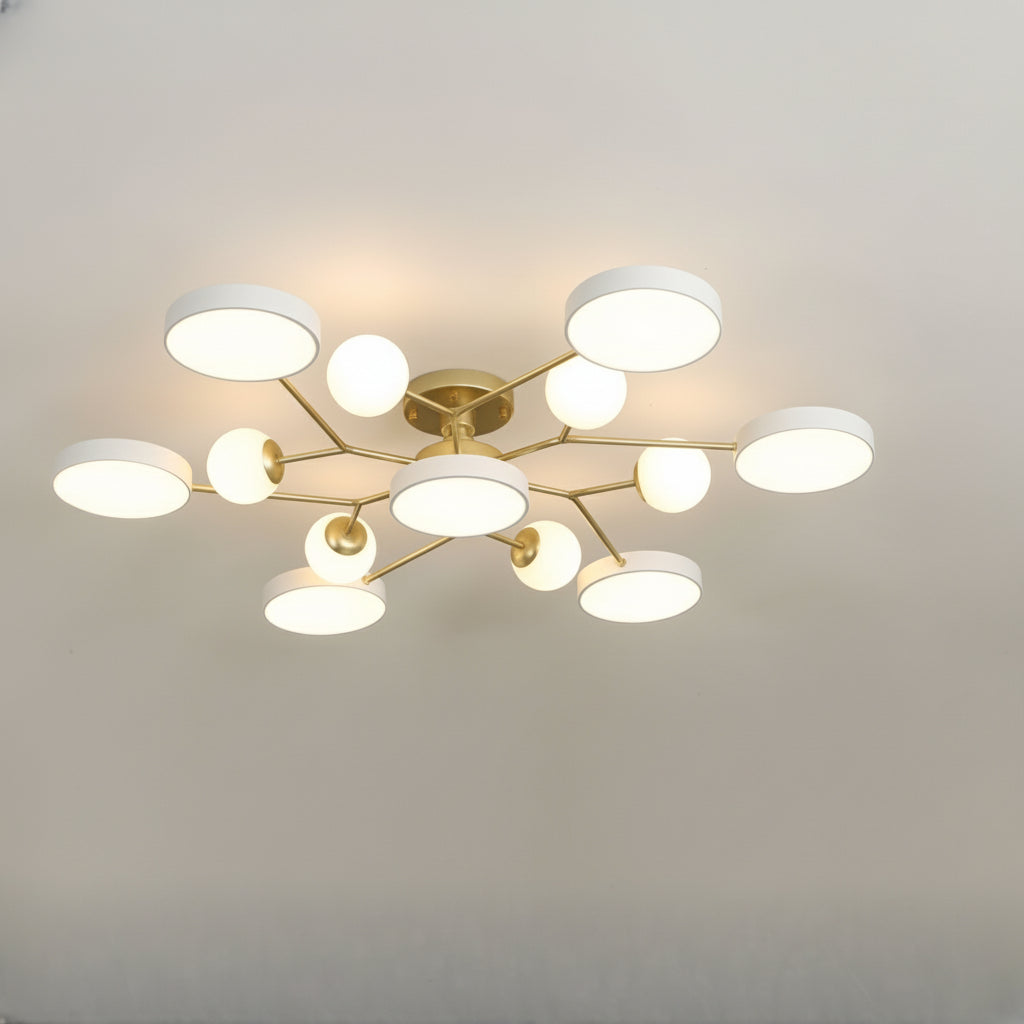 Buzlu Opal Camlı Led Plafonyer 4