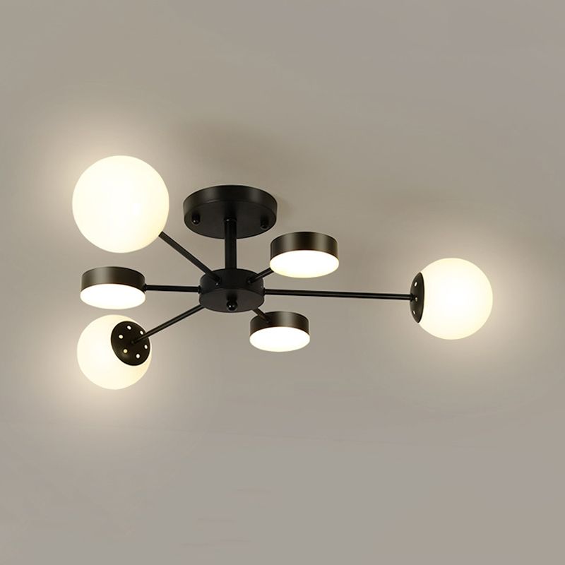 Buzlu Opal Camlı Led Plafonyer 5