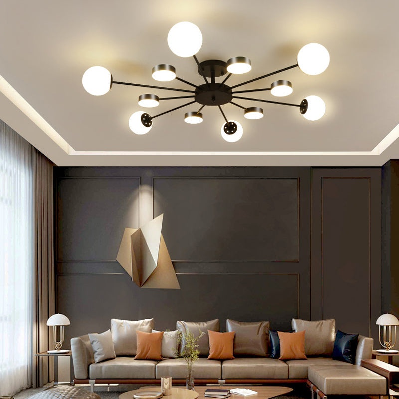 Buzlu Opal Camlı Led Plafonyer 6