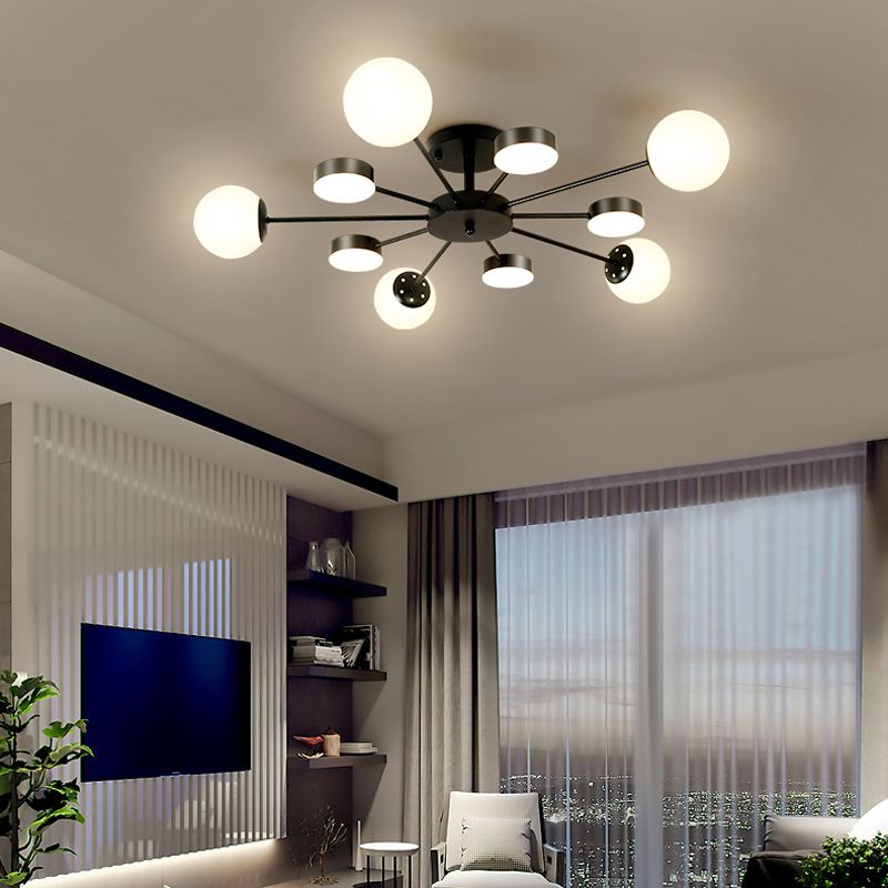 Buzlu Opal Camlı Led Plafonyer 6