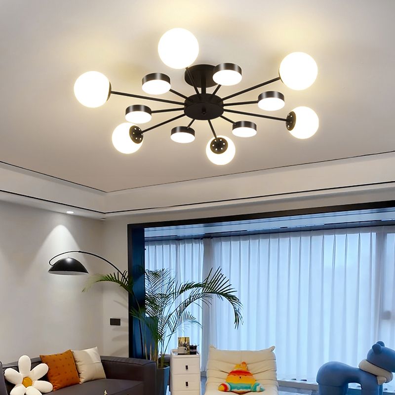 Buzlu Opal Camlı Led Plafonyer 6