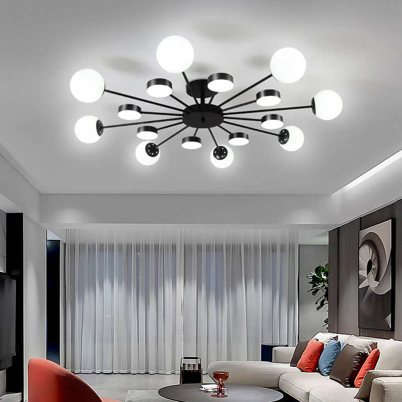 Buzlu Opal Camlı Led Plafonyer 7