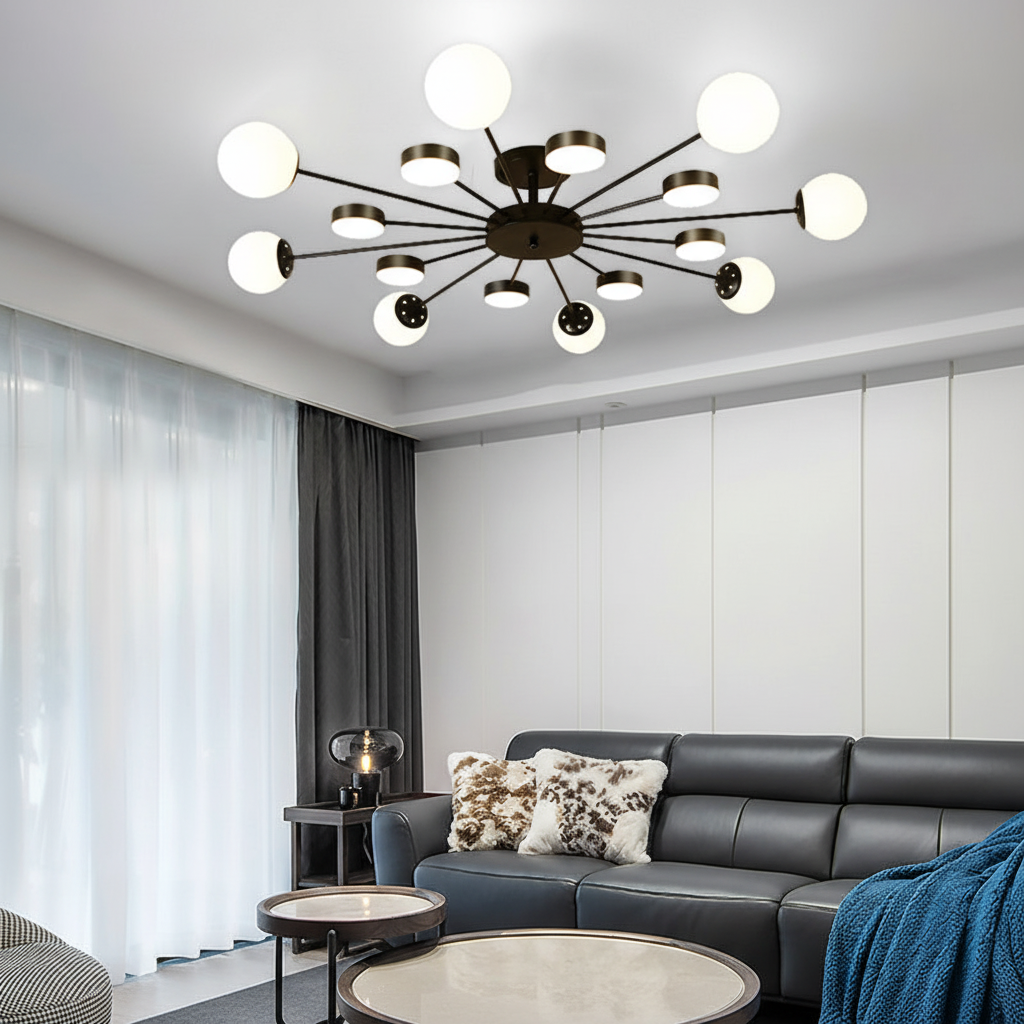 Buzlu Opal Camlı Led Plafonyer 7