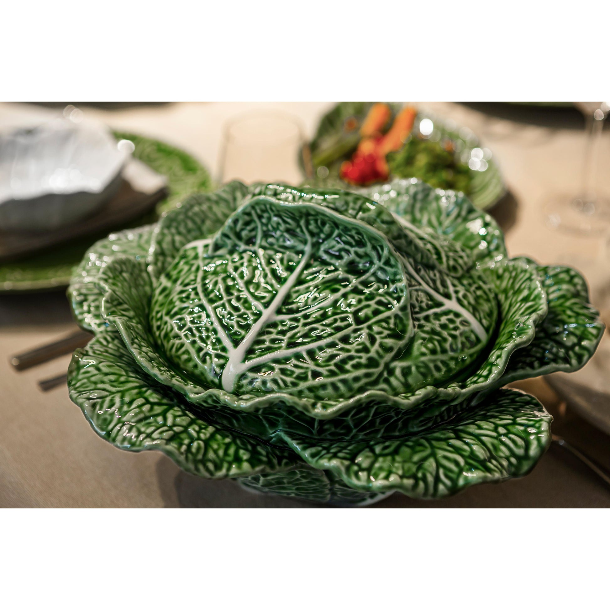Cabbage Seramik Kapaklı Sunum Kasesi