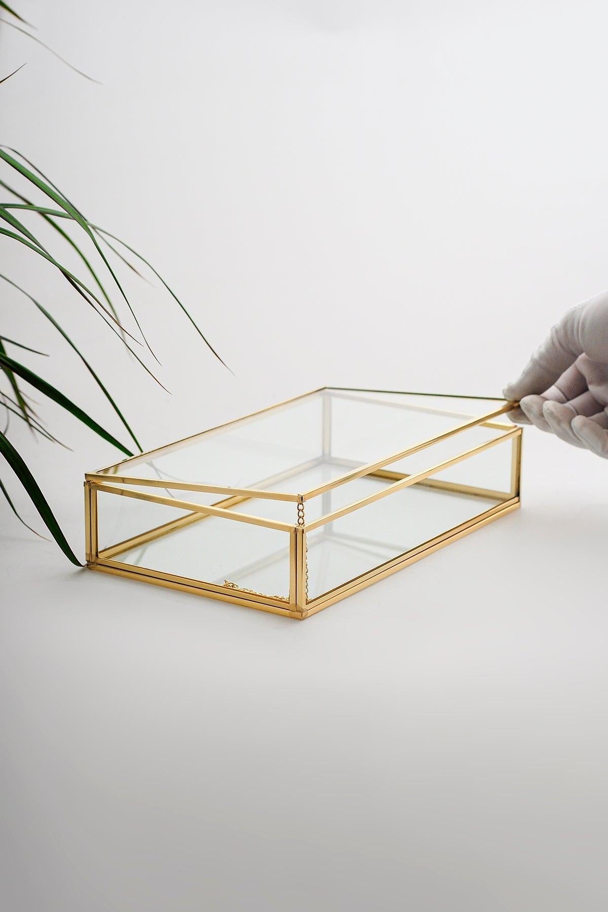 Cam Kutu | Yüksekliği 5 cm Olan Tüm Kutular | Pirinç & Gold, Bakır, Siyah, Gümüş