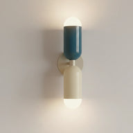 Capsule Duvar Aydınlatmaları-Aplik-5lamp Design-Petrol Mavisi - Krem-NowShopFun