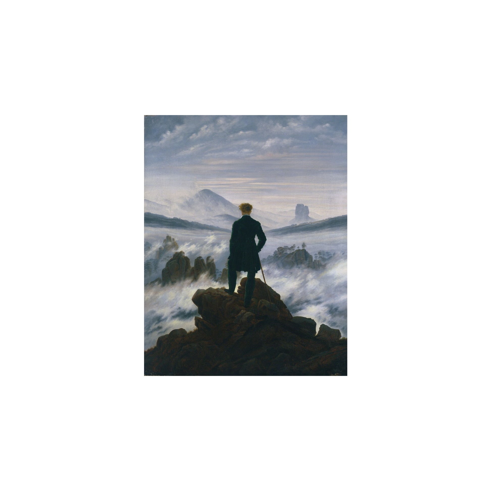 Caspar David Friedrich - Deniz Sisi Üzerinde Gezgin Fine Art Baskı