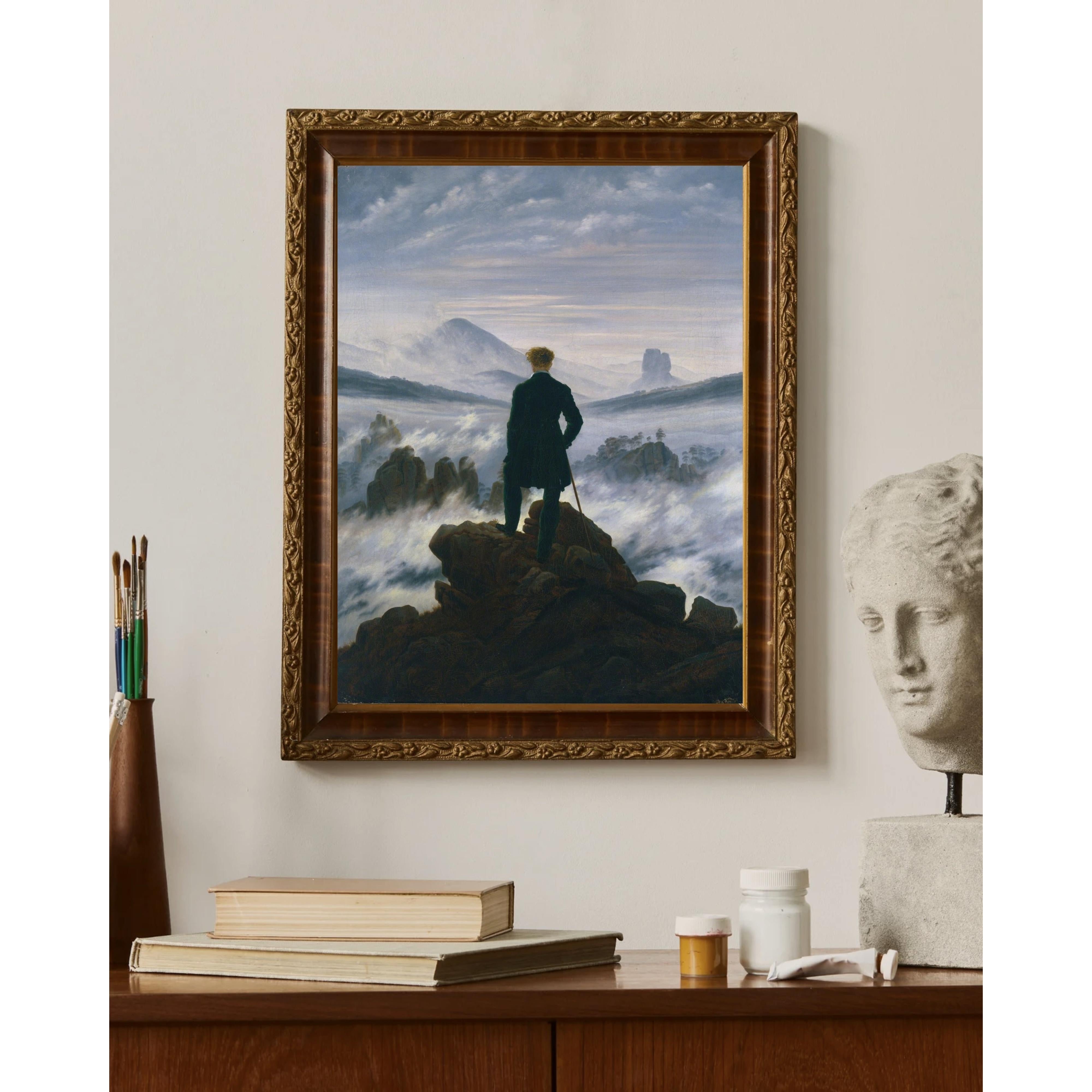 Caspar David Friedrich - Deniz Sisi Üzerinde Gezgin Fine Art Baskı