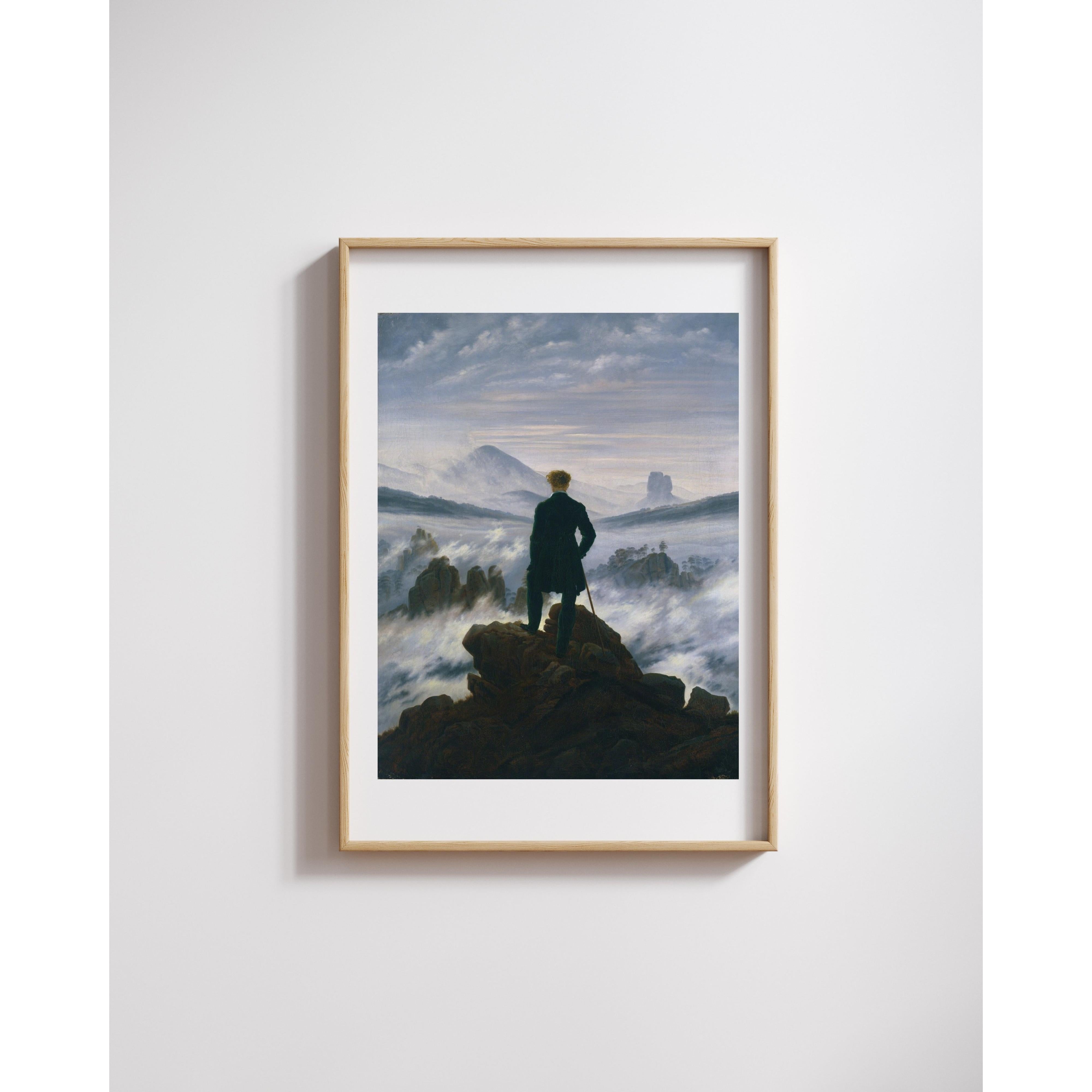 Caspar David Friedrich - Deniz Sisi Üzerinde Gezgin Fine Art Baskı