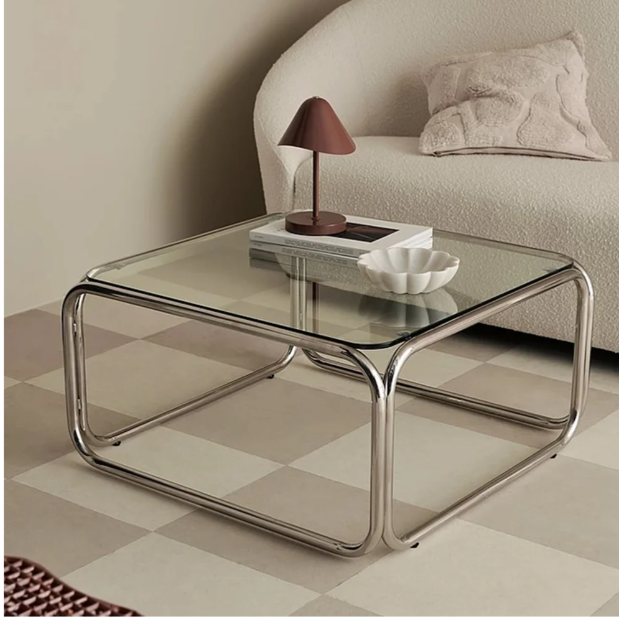 Cesca Krom Kaplama ve Cam Orta Sehpa