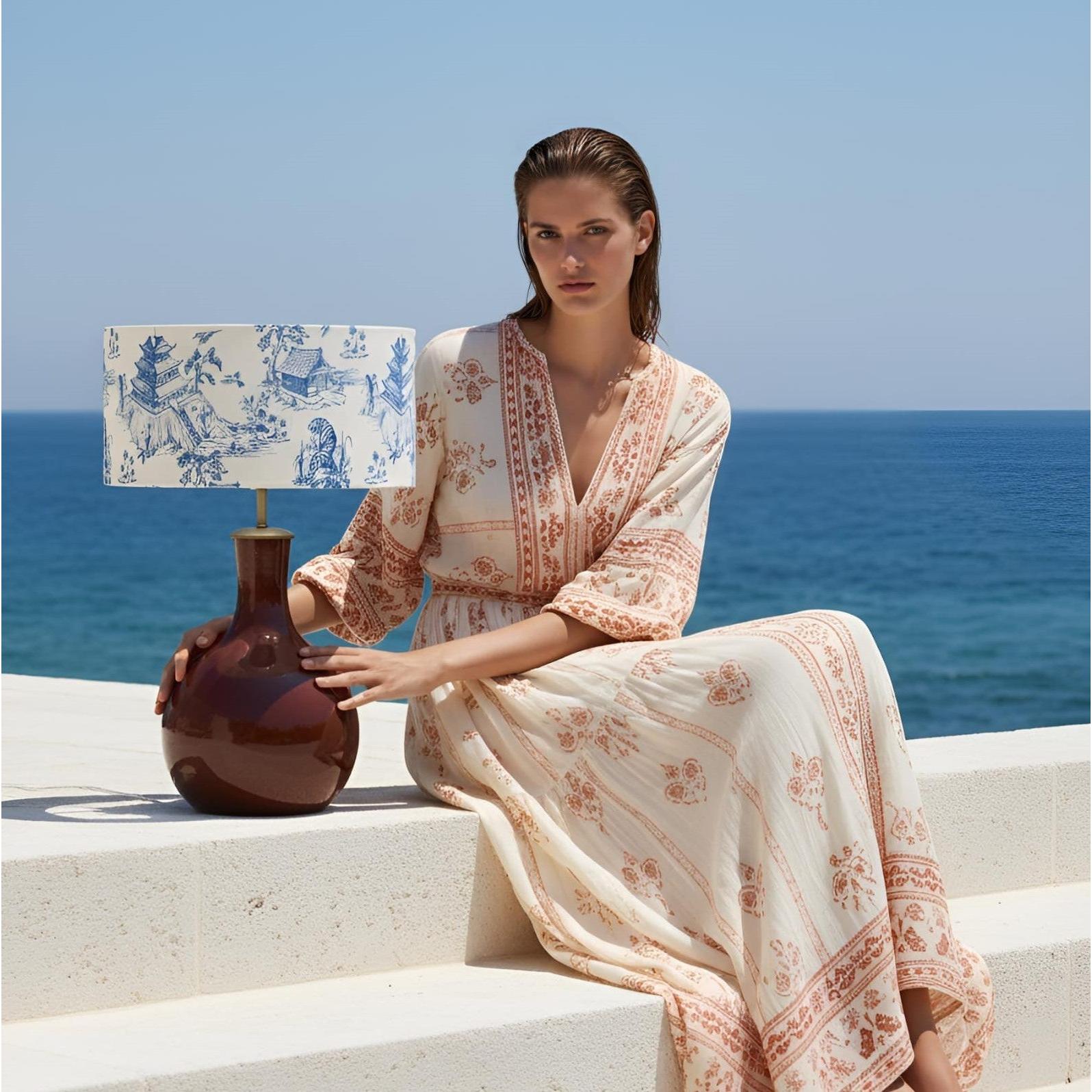 Chamonix El Yapımı Ahşap Abajur