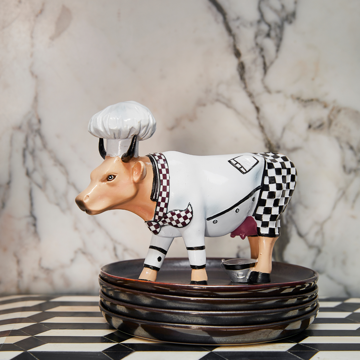 Chef Cow - El Yapımı İnek Figürü