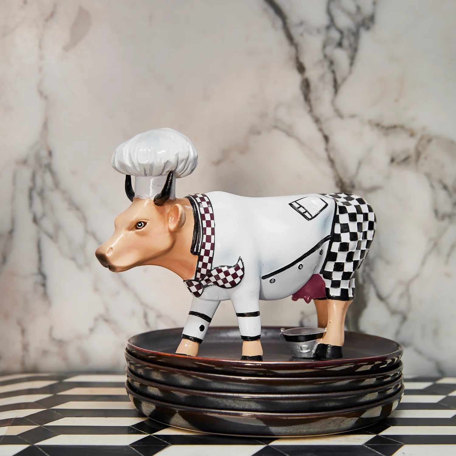 Chef Cow - El Yapımı İnek Figürü