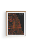Chicago Şehir Haritası Poster