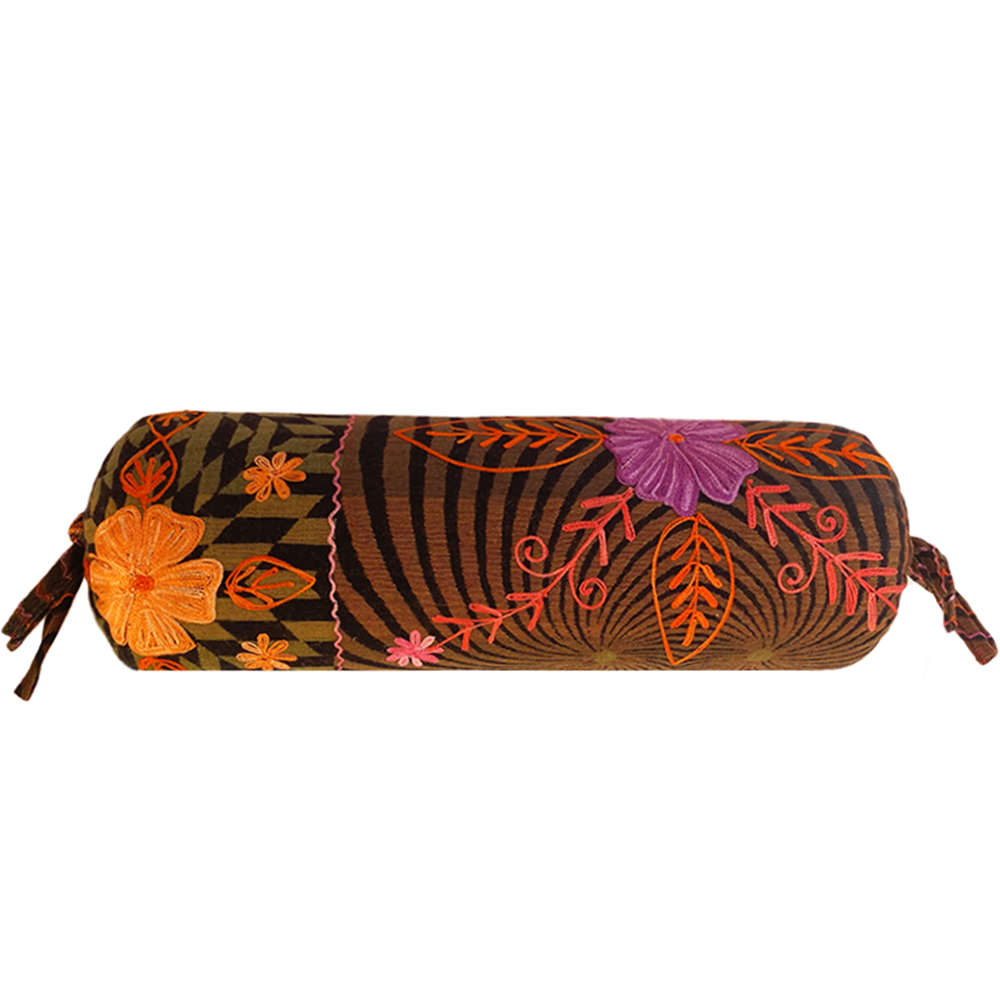 Chloris Silindir Yastık Koyu Yeşil