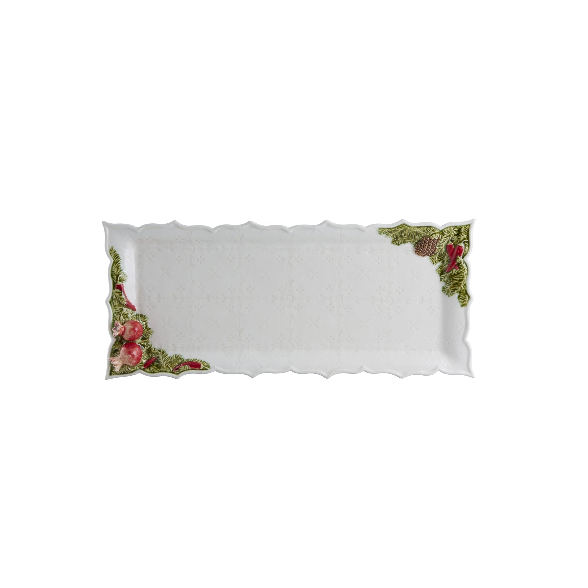 Christmas Garland Seramik Servis Tabağı