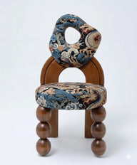 Ciel Drago Sandalye-Sandalye-Huba Concept-Ceviz-Mavi-NowShopFun