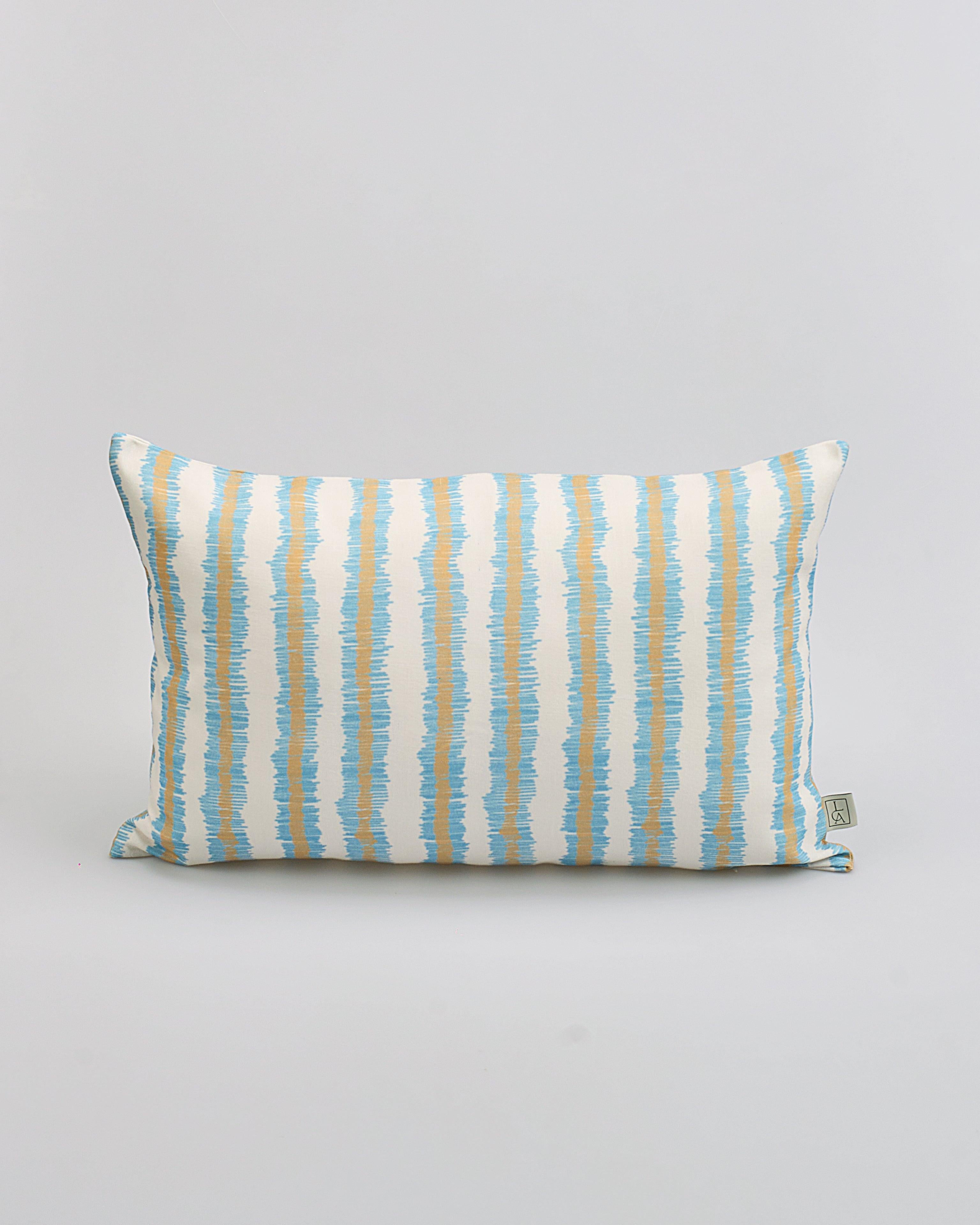 Çizgili Keten Yastık Kılıfı