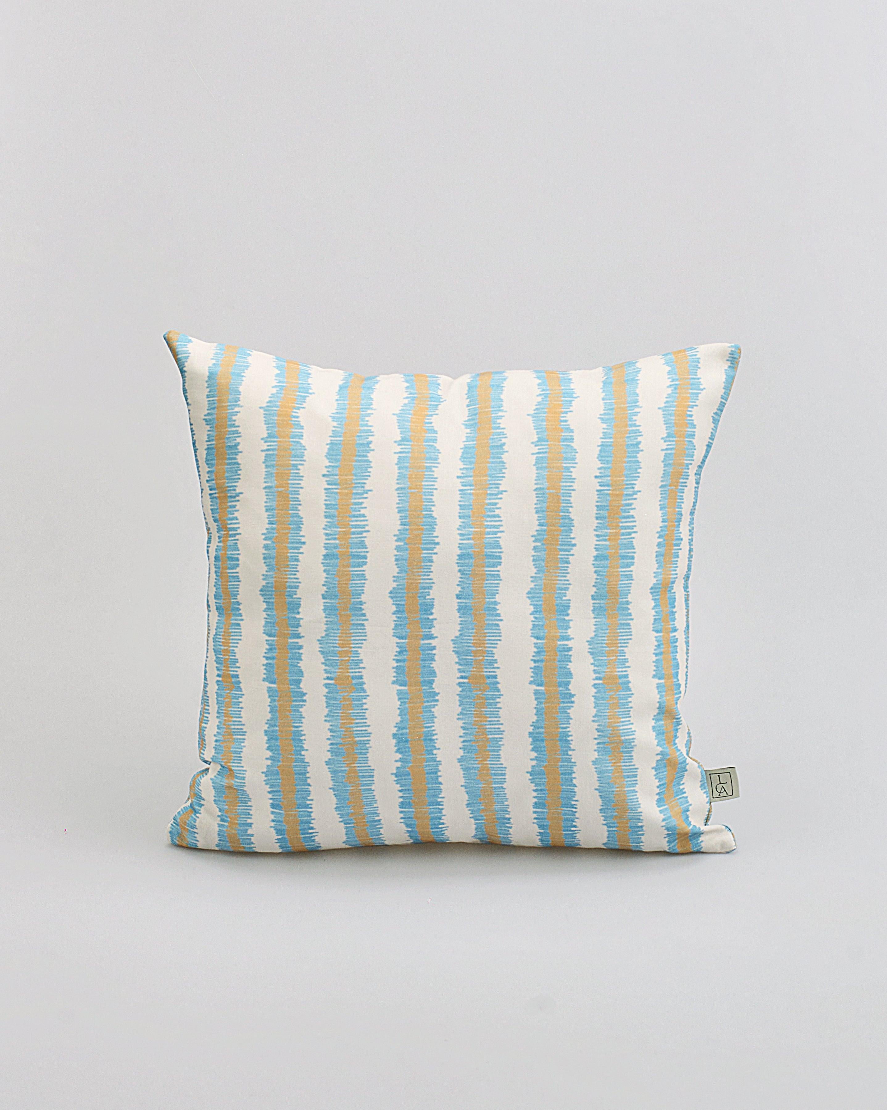 Çizgili Keten Yastık Kılıfı