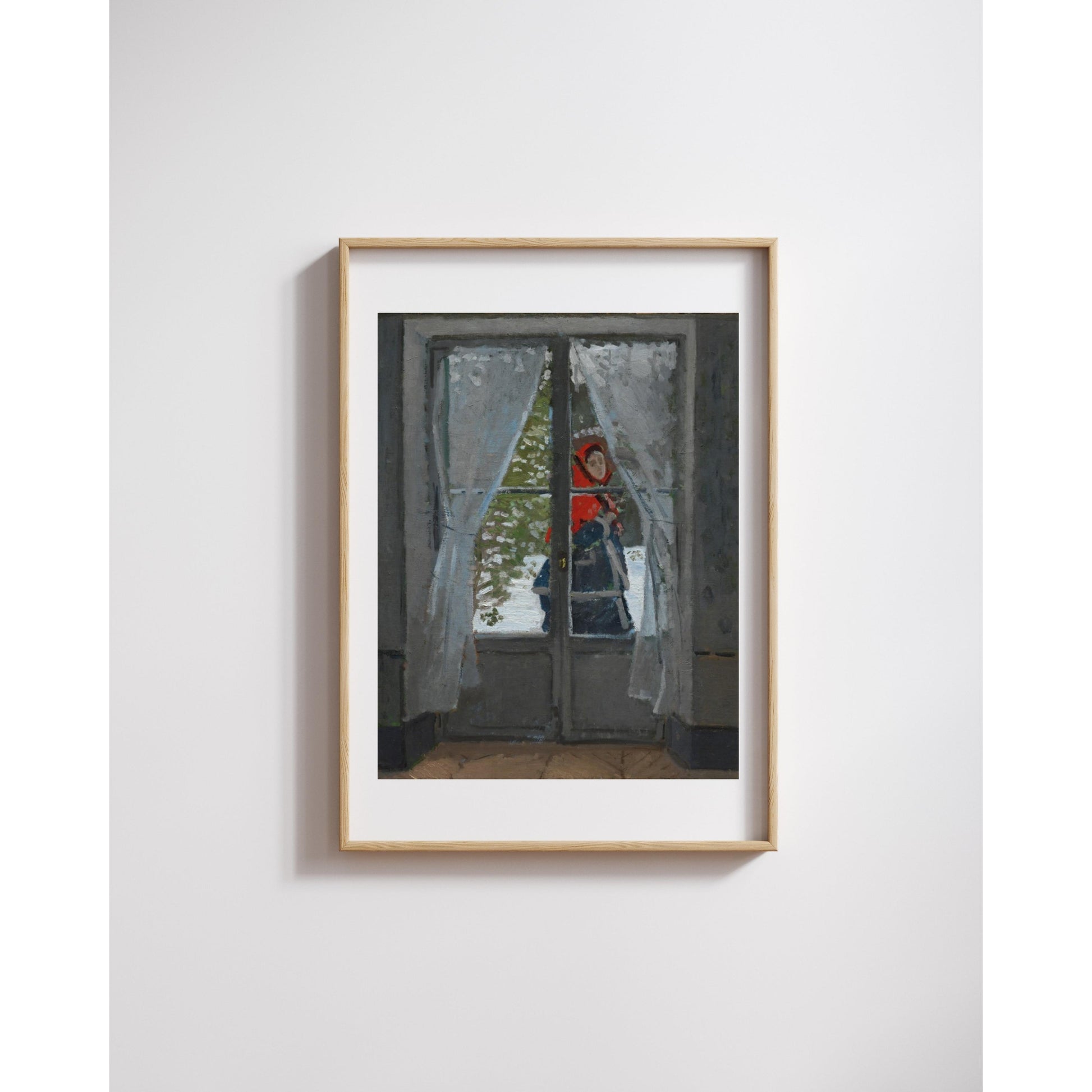 Claude Monet - Kırmızı Fular Fine Art Baskı