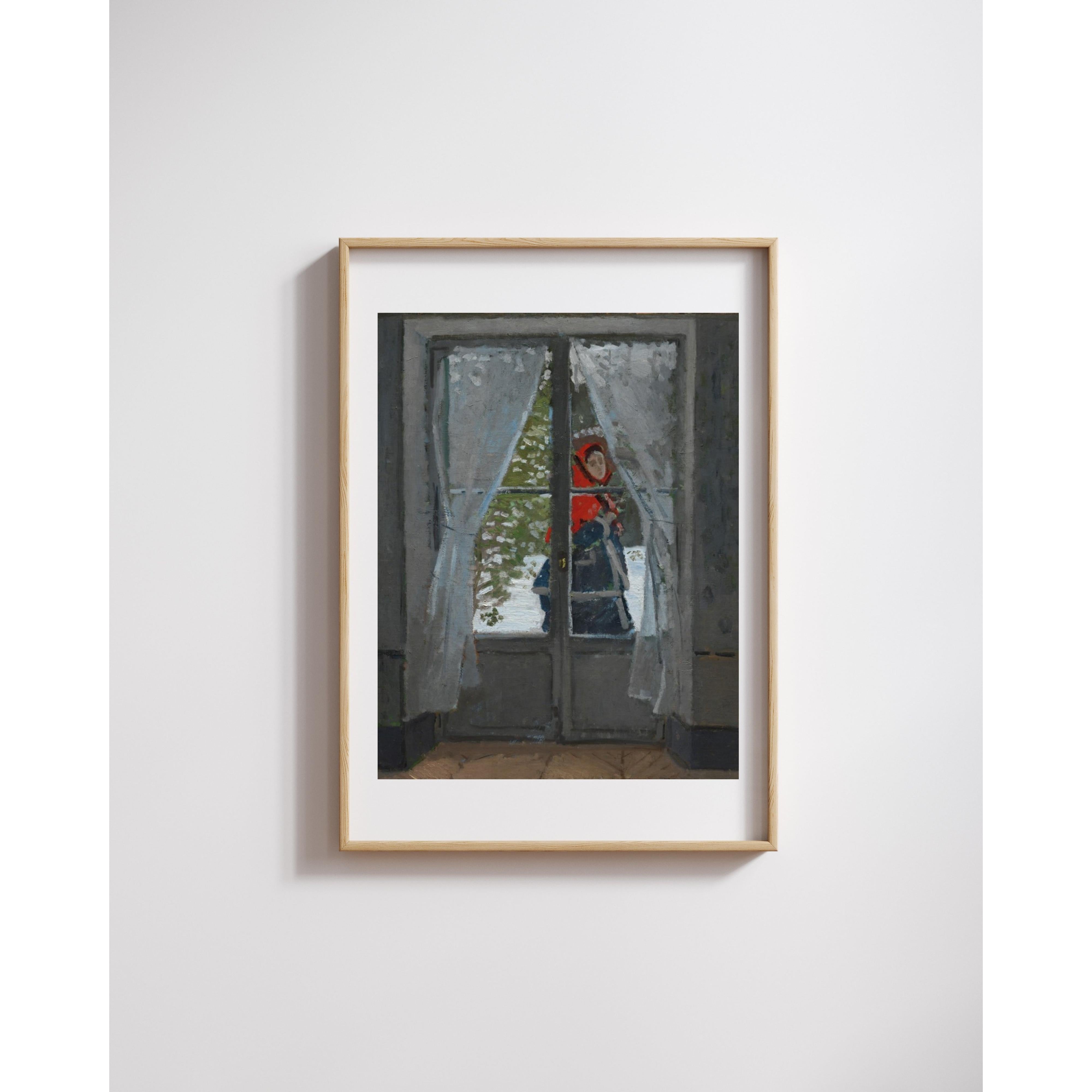 Claude Monet - Kırmızı Fular Fine Art Baskı