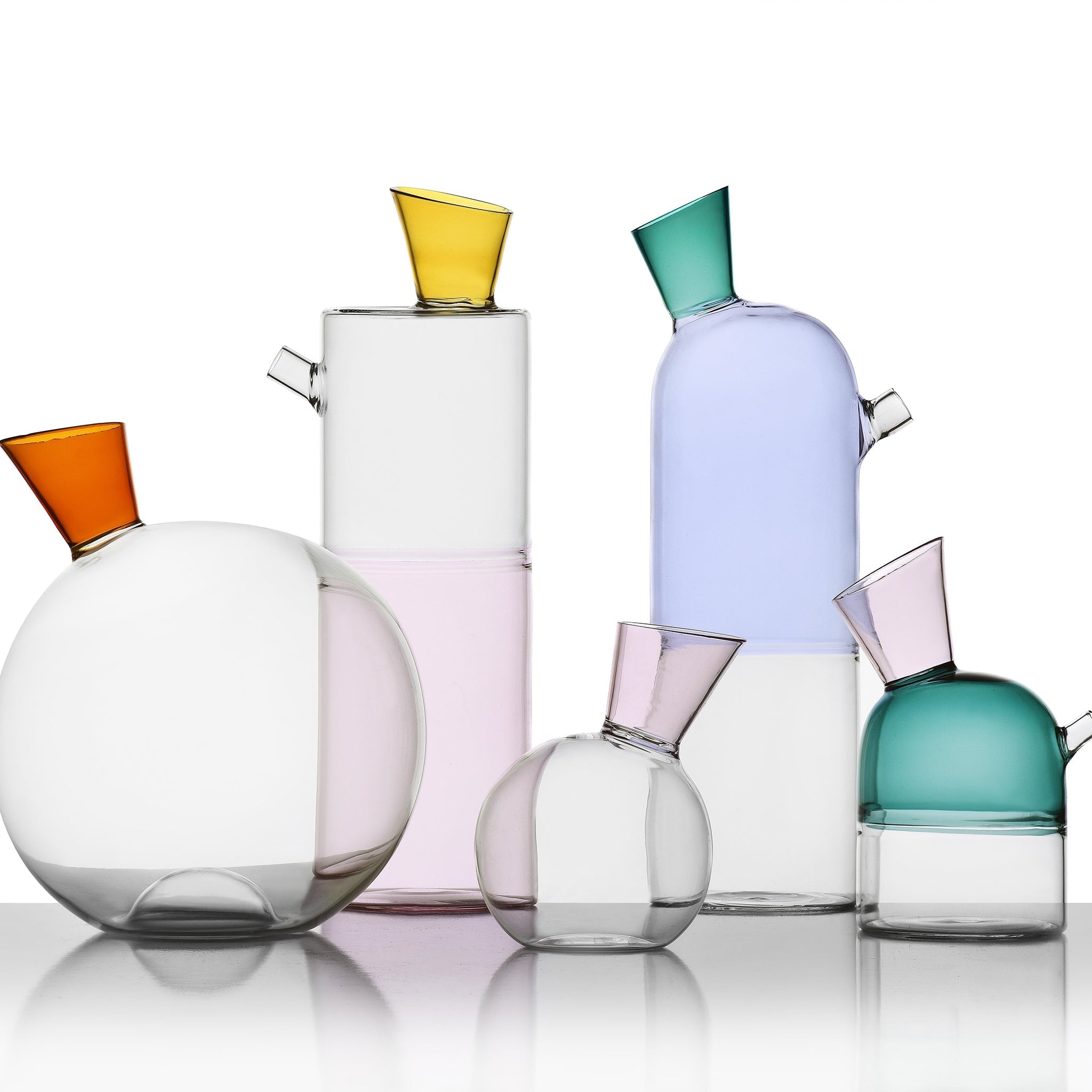 Çok Renkli Cam Sürahi