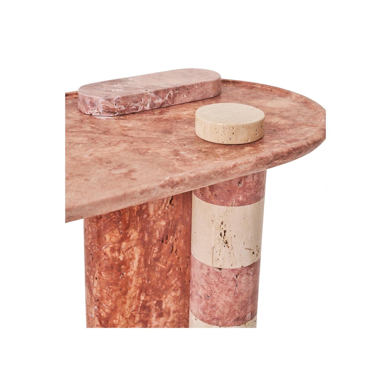 Colorato Kırmızı Ve Light Traverten Dresuar