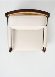 Column Chair Rattan Detaylı Tekli Koltuk-Koltuk-ALPAQ STUDIO-Bukle Kumaş-NowShopFun