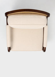 Column Chair Rattan Detaylı Tekli Koltuk-Koltuk-ALPAQ STUDIO-Bukle Kumaş-NowShopFun