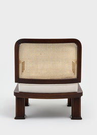 Column Chair Rattan Detaylı Tekli Koltuk-Koltuk-ALPAQ STUDIO-Bukle Kumaş-NowShopFun