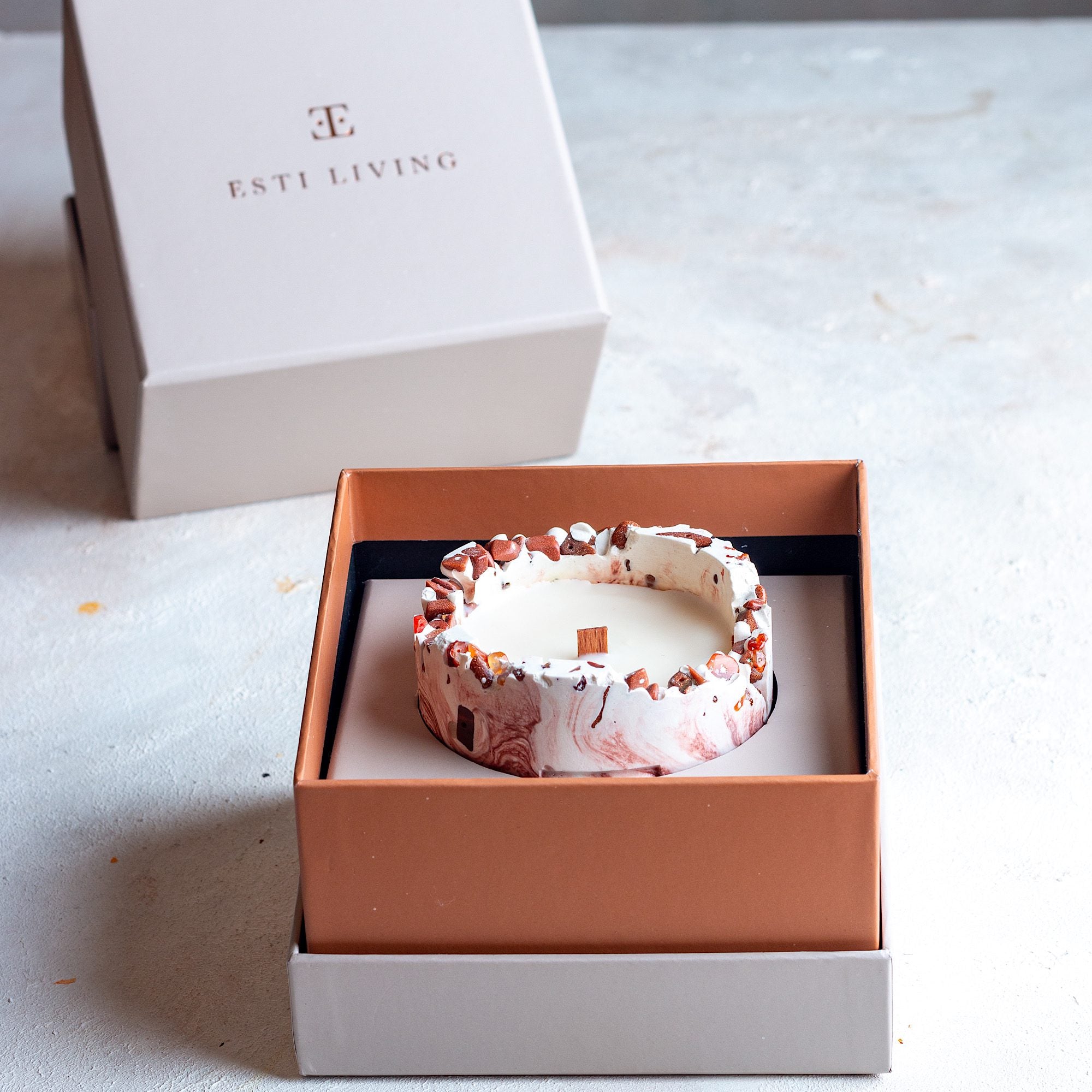 Copper Charm Taşlı - Küçük Mum (150G)