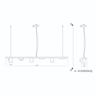 Cord Sarkıt Lamba 120 Cm-Avize-Voxlamp-Siyah-3000k(Gün Işığı)-NowShopFun